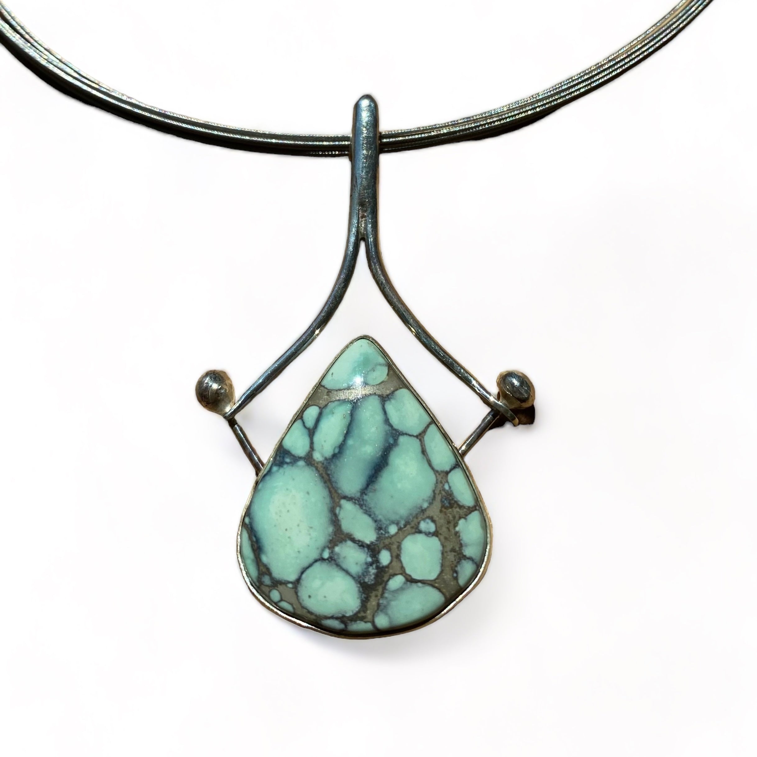 Large Variscite Contemporary Necklace