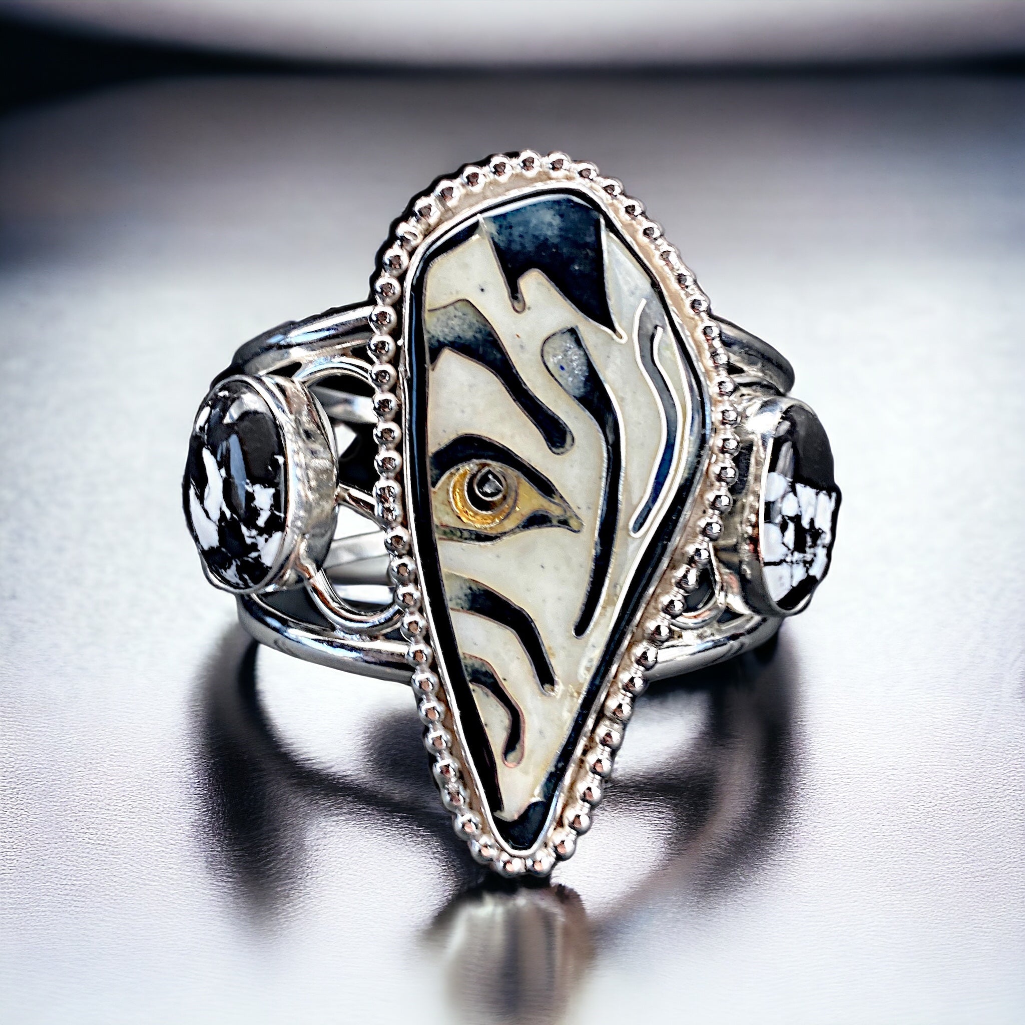 Zebra Cloisonné bracelet