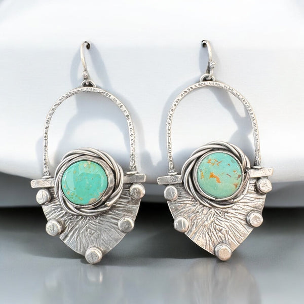 VINTAGE TURQUOISE EARRINGS ビンテージターコイズピアス Vintage