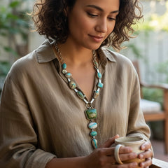 Multi Turquoise Totem Necklace
