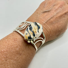 White Buffalo and Sterling Cuff