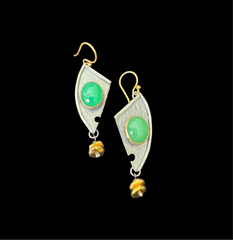 Gem Grade Chrysophase Earrings