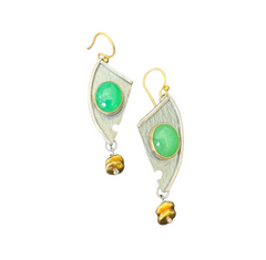 Gem Grade Chrysophase Earrings