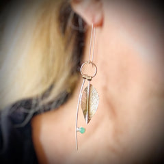 Sleek Silver Ear Rings