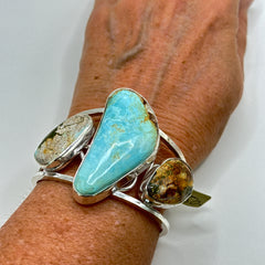 Triple Royston Turquoise Cuff