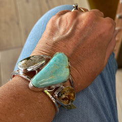 Triple Royston Turquoise Cuff