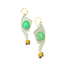 Gem Grade Chrysophase Earrings