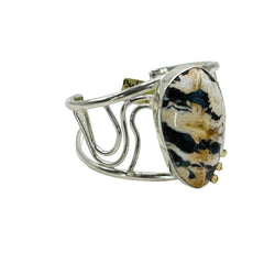 White Buffalo and Sterling Cuff