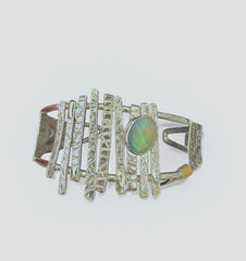 Contemporary Lightning  Ridge Opal Bracelet