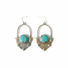Stone Mountain Turquoise and Sterling Earrings